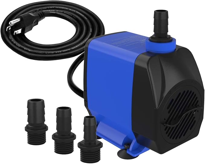 Submersible Pump 1056GPH (4000L/H 85W) Ultra Quiet with Over Heating Protection 9.8ft Power Cord for Fountains, Hydroponics, Ponds, Aquariums & More… - Bloomnest