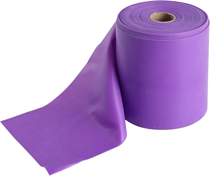 Resistance Band 50 Yards Elastic Exercise Fitness Band Roll for Home Training, Physical Therapy, and Yoga (0.3 mm), Purple - Bloomnest