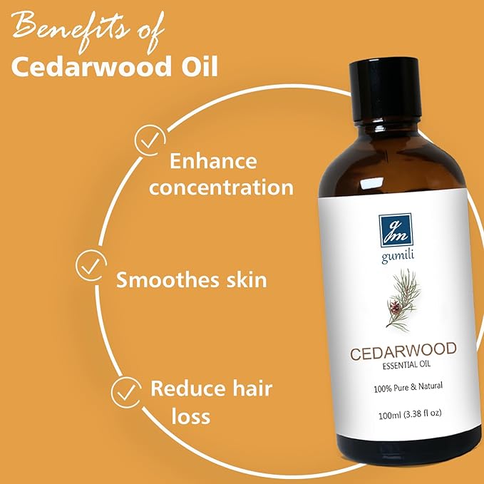 Cedarwood Essential Oil for Diffuser Skin Hair Holiday Home Care - Bloomnest