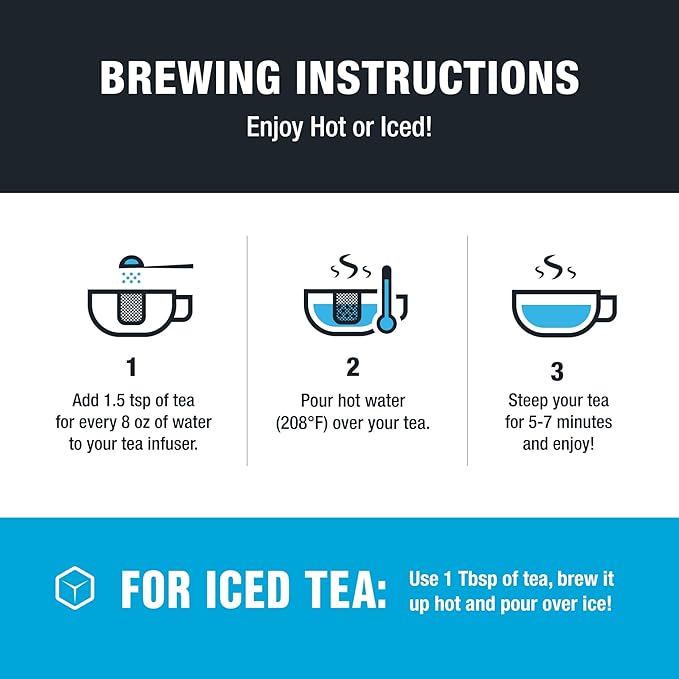 Tiesta Tea Blueberry Wild Child, Loose Leaf, Blueberry Hibiscus Herbal Tea, Premium Non-Caffeinated Blend, Make Hot or Iced, Brews Up to 50 Cups, 5.5 Ounce Refillable Tin - Bloomnest