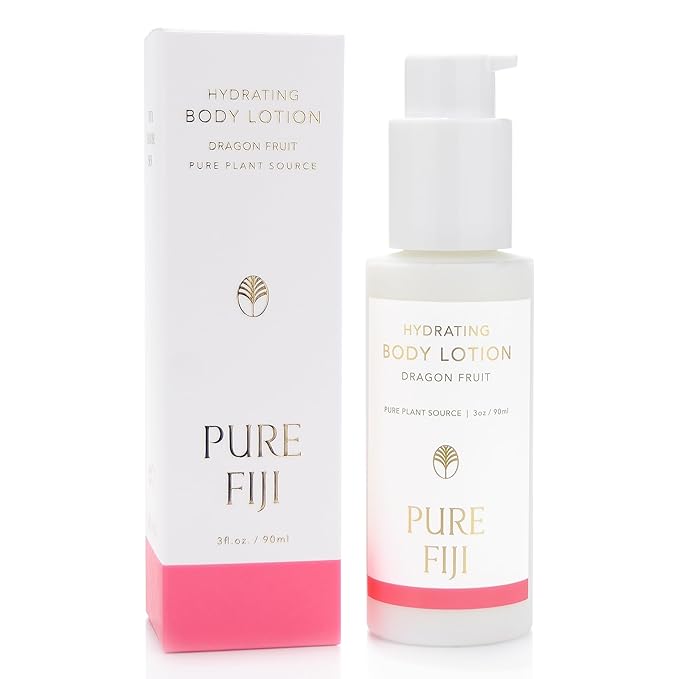 PURE FIJI Hydrating Body Lotion Travel Size, Dragon Fruit (3oz/90ml)