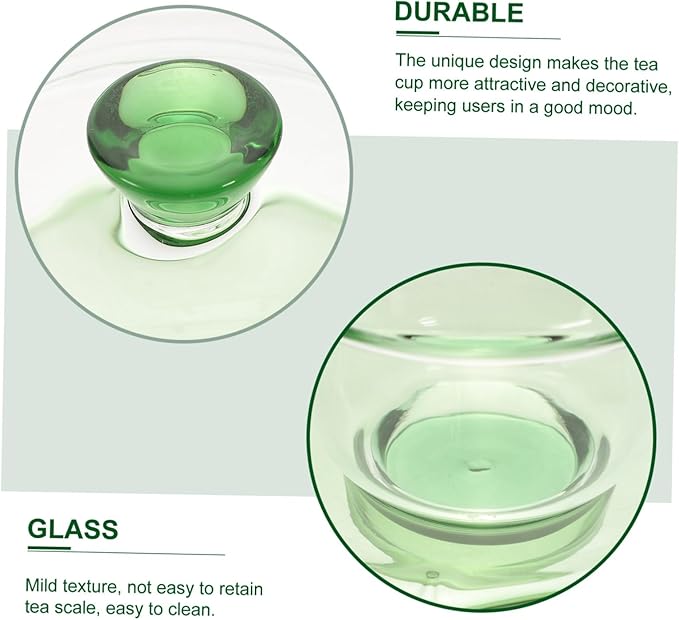 Mobestech Transparent Glass Teacup with Saucer and Lid for Kung Fu Tea Ceremony Compact Porcelain Tea Bowl at Home Office with Lotus Design - Bloomnest
