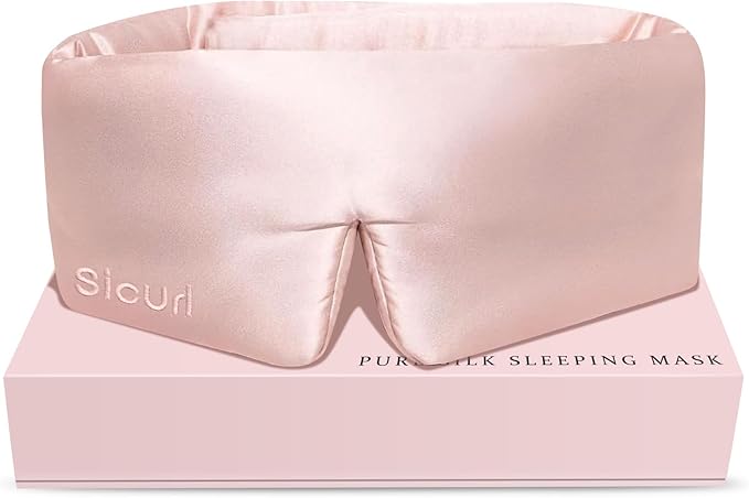 Eyelash Sleeping Mask for Lash Extensions 23 Momme 100% Mulberry Silk Sleep Mask, Soft Pressureless, Blackout Sleep Mask for Side Sleeper All Night Sleep, Travel Accessories for Women - Bloomnest