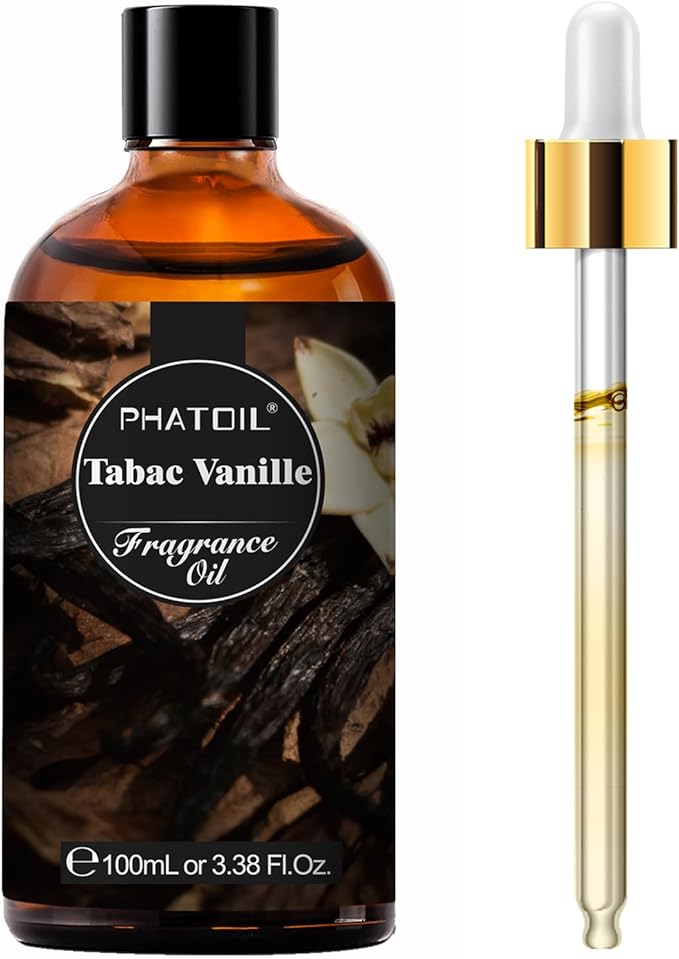 PHATOIL 3.38FL.OZ Tabac Vanille Fragrance Oils for Aromatherapy, Essential Oils for Diffusers for Home, Perfect for Diffuser, Yoga, Skin Care, DIY Candle and Soap Making - 100ml - Bloomnest