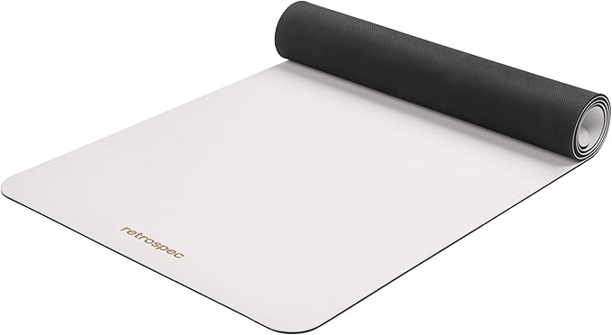 Retrospec Laguna 5mm Yoga Mat - Fitness Mat for Women, Men & Children, Slip-Resistant and Moisture Absorbing Exercise Mat for Home, Pilates, Yoga and Floor Workouts - Bloomnest