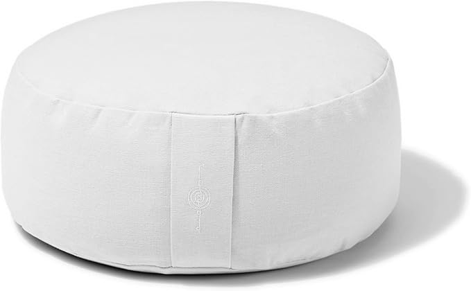 Meditation Cushion Set by renoo - Durable Comfortable Organic Cotton, Linen, Hemp - Modern Zafu Zabuton - Buckwheat Kapok Filled Floor Pillow Yoga Bolster in 15 Colors Washable Cover
