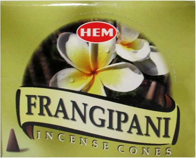 TRUMIRI Incense Cone Holder Bundle with Hem Firangipani Incense Cones - Pack of 12 (Approx 120 Cones)