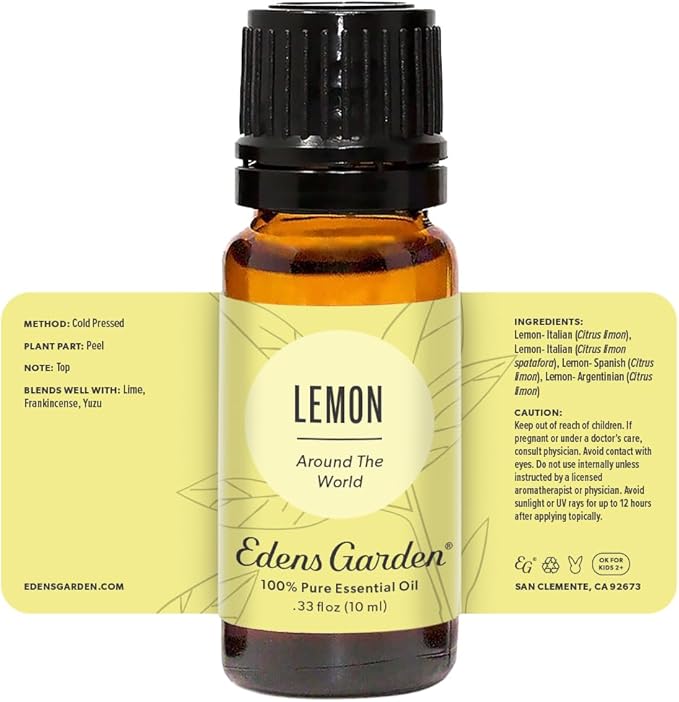 Edens Garden Lemon Around The World Essential Oil- 100% Pure Premium Grade, Undiluted, Natural, Therapeutic, Aromatherapy, The Best for Diffuser, Candle, Laundry, Humidifiers 10 ml (.33 fl oz) EdensGarden