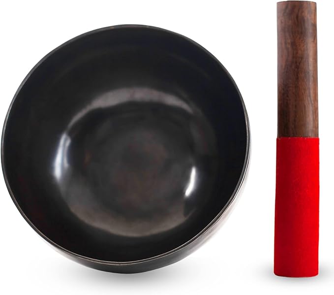 Large Tibetan Singing Bowl Set - Master Grade Healing Chakra Sound Bath Meditation Yoga 7 Metal Bronze - Bloomnest