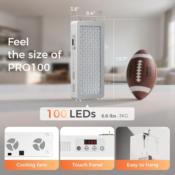 BestQool Red Light Therapy for face Body, 4 Wavelengths Infrared Red Light Therapy, 100 Elite Grade Dual Chip LEDs, High Power Red Light Panel, Infrared Light Therapy Device, Modular Design. 170W Bestqool