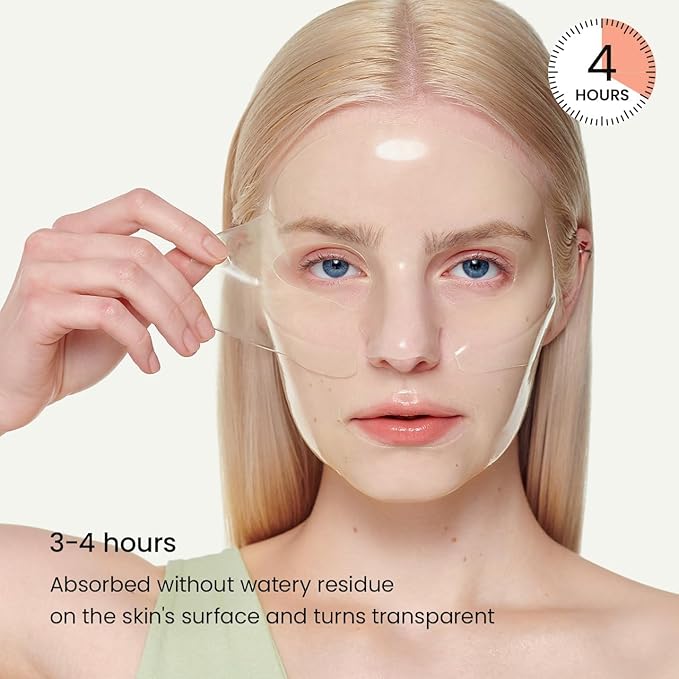 BIODANCE Refreshing Sea kelp Real Deep Mask, Overnight Hydrogel Mask, Calming, Oil & Sebum Control, Blemish Care, Korean Skin Care, Valentines Day Gifts for Her | 1.19oz(34g) x 4ea - Bloomnest