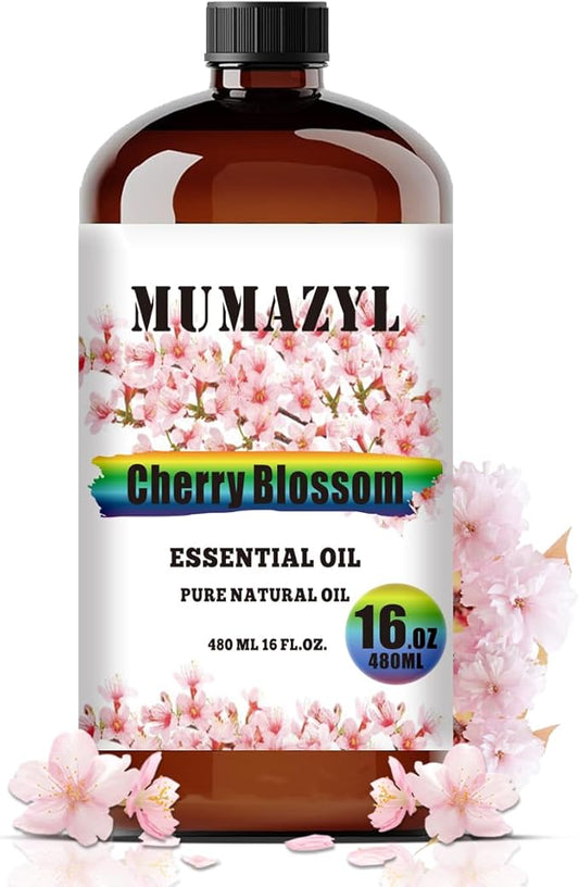 Cherry Blossom Essential Oil, Cherry Blossom Oil 16 Fl Oz 480ML for Diffuser Humidifier Yoga Cleaning DIY Candle Soap Making Essential Oils - Bloomnest