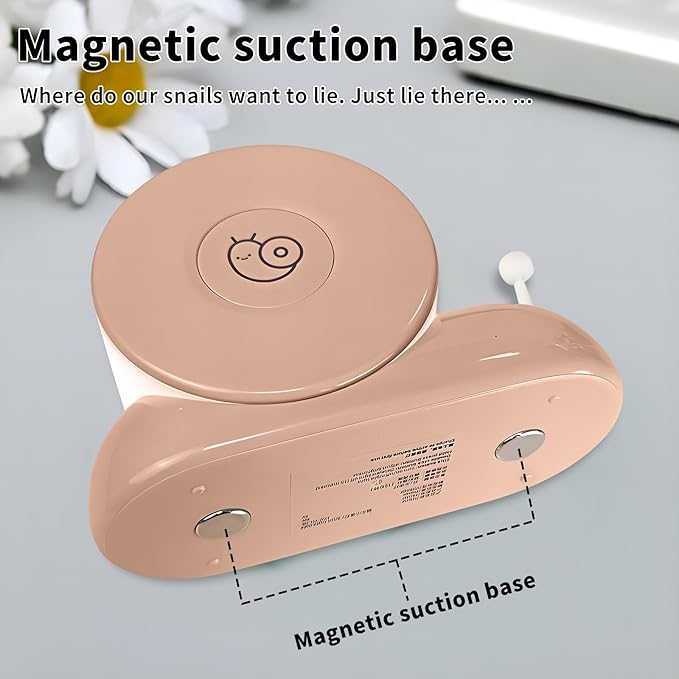 Cute Snail Night Light | Magnetic Base Dimmable Bedside Lamp | 800mAh Long-Lasting Soft Light |USB Rechargeable Timer Safe Portable LED Lamps|Breastfeeding Dorm Room Decor - Bloomnest