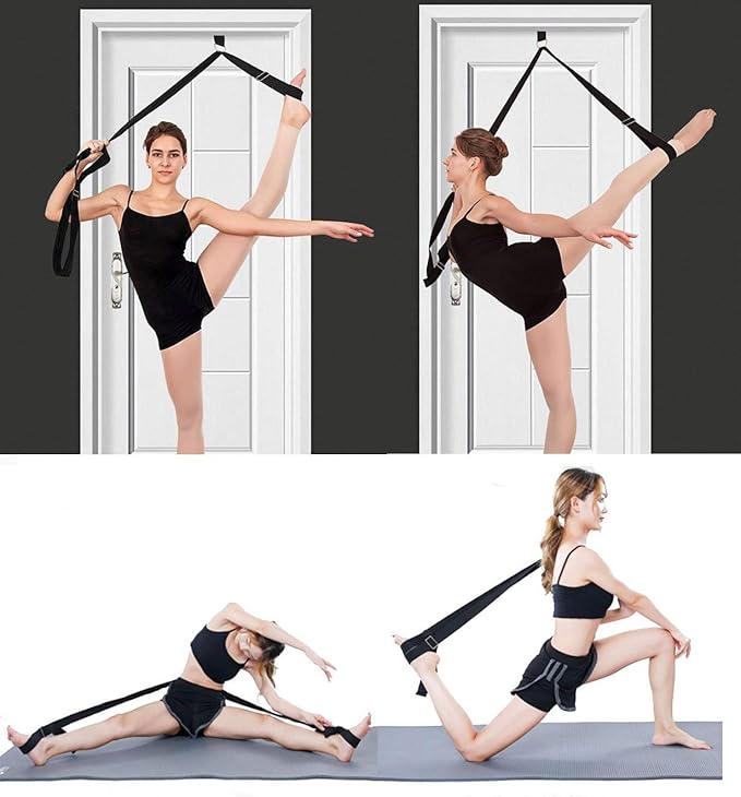 Adjustable Leg Stretcher Lengthen Ballet Stretch Band - Easy Install on Door Flexibility Stretching Leg Strap Great Cheer Dance Gymnastics Trainer Stretching Equipment Taekwondo Training - Bloomnest