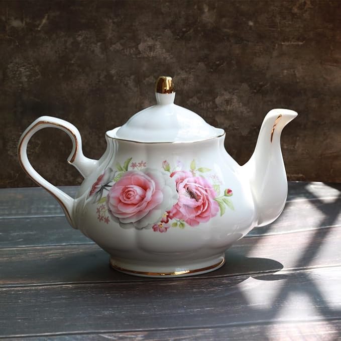 Jomop Teapot Handmade Ceramic Flowers (Rose) - Bloomnest