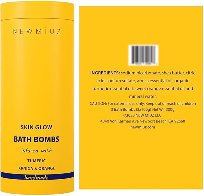 Collagen Bath Bombs Luxurious Bath Foam Gift for Dry Skin Hydration Moisturizing Turmeric Arnica Orange Essential Oil Infused for A Blissful Experience - Bloomnest