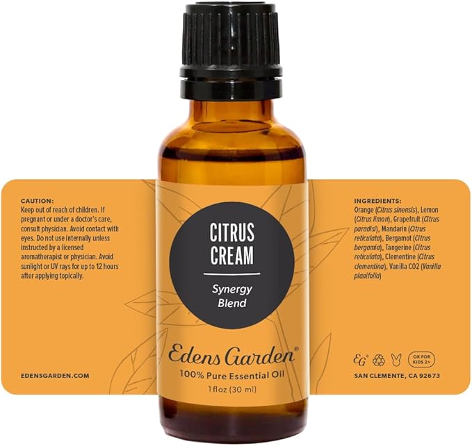 Edens Garden Citrus Cream Essential Oil Blend- 100% Pure Premium Grade, Undiluted, Natural, Therapeutic, Aromatherapy, The Best for Candle, Laundry, Humidifiers 30 ml (1 fl oz) EdensGarden