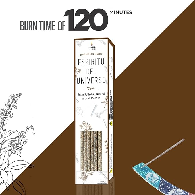 SOUL STICKS Handcrafted 10pcs Resin Artisan Incense Sticks Non-Toxic & Long Lasting Aromatic Sticks for Yoga Meditation Relaxation Aromatherapy Cleansing & Purification (Copal) SoulSticks