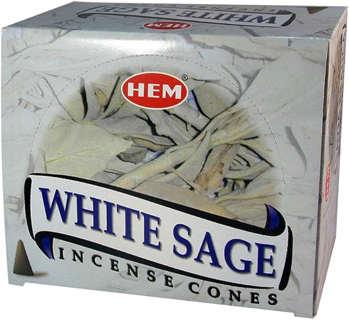 White Sage Incense Cones and Cone Incense Burner Bundle Insence Insense Hem Incense TRUMIRI