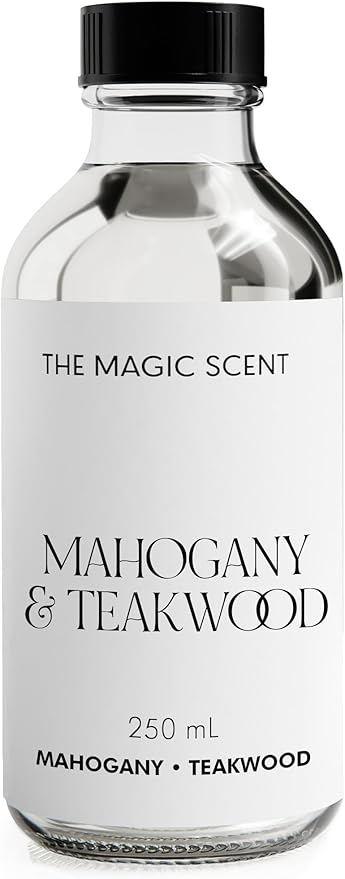 The Magic Scent Mahogany & Teakwood Diffuser Oil - Hotel & Home Luxury Scents Inspired by Abercrombie & Fitch - Diffuser Oil Scents for Home Designed for Use in All Diffusers - 8.5 fl oz, 250 mL - Bloomnest
