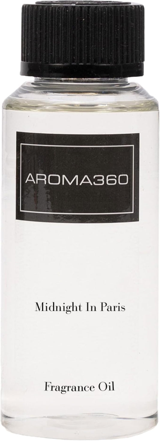 Aroma360 Diffuser Oil - Midnight in Paris - Aromatherapy Essential Fragrance Oil - Sandalwood, Warm Virginia Cedar & Beautiful Iris - 120ML 4.1 Fl oz - Bloomnest