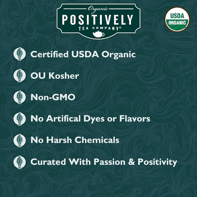 Organic Positively Tea Company, Stevia Leaf, Herbal Tea, Loose Leaf, 4 Ounce - Bloomnest