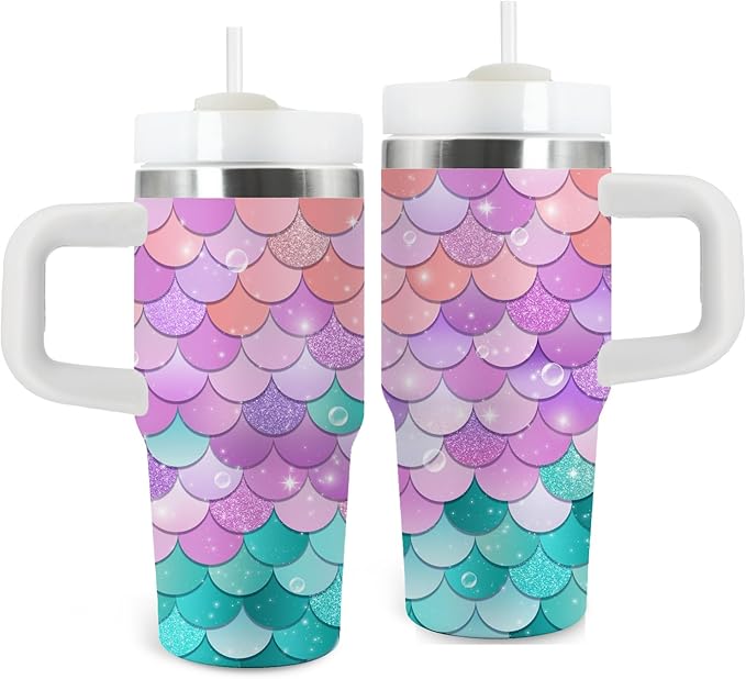 Gifts for Girls - 14oz Kids Themed Tumbler with Handle and Straw, Stainless Steel Insulated Water Cup, for Sport, School, Travel - Colorful Children Birthday Gift Cup(1pc) - Bloomnest
