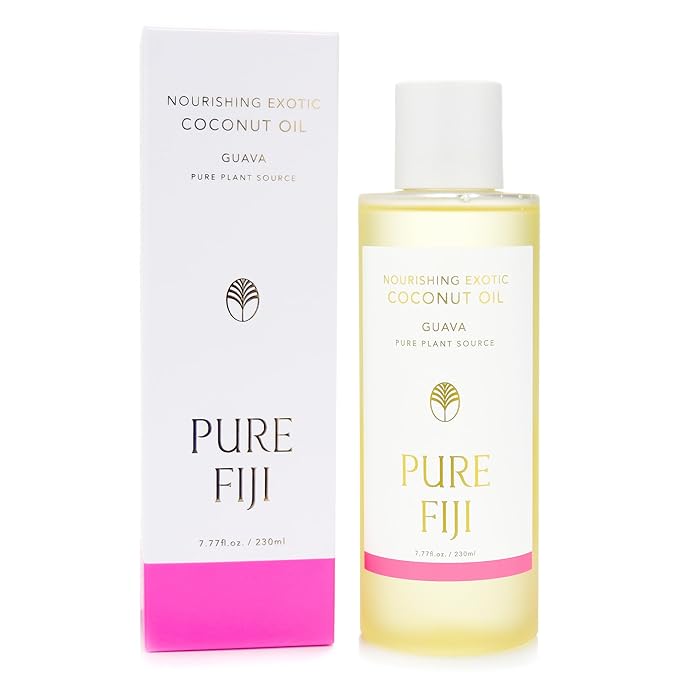 PURE FIJI Nourishing Exotic Coconut Body Oil, Guava (7.7 fl oz/230ml)