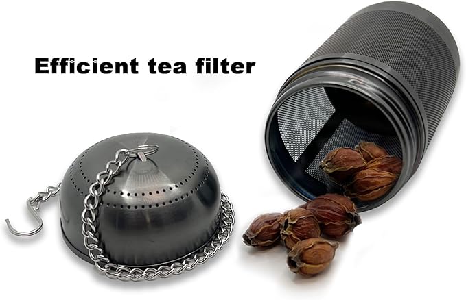 316 Stainless Steel Ion-Plated Fruit Infuser Insert &Tea Infuser for Loose Leaf,Compatible with Stanley,Hydro Flask,Iron Flask, Takeya,ThermoFlask，Reusable Filter for Herbs, Lemon, Cucumber - Bloomnest