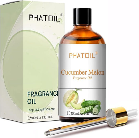 PHATOIL Cucumber Melon Fragrance Oils for Aromatherapy, 3.38FL.OZ Diffuser Oils for Home, Perfect for Aromatherapy, Humidifiers, Yoga, DIY Candle and Soap Making - 100ml - Bloomnest