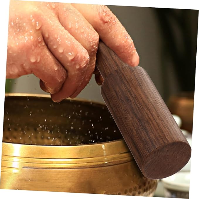 2pcs Wooden Sound Bowl Stick Durable Singing Bowl Mallet for Meditation Portable Striker for Calm and Peaceful Tones - Bloomnest