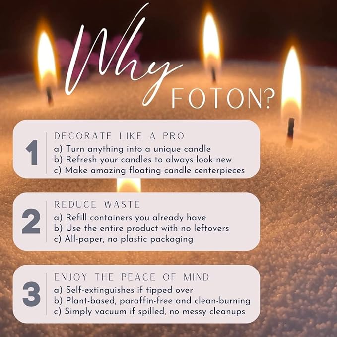 Foton Pearled Candle Le Cube Concrete Vase Set 16 Oz - Lavendar Love Scented - Refillable Jar Scented Candle Sand with 15 Wicks - Natural Non-Toxic Decorative Candles for Home - Bloomnest