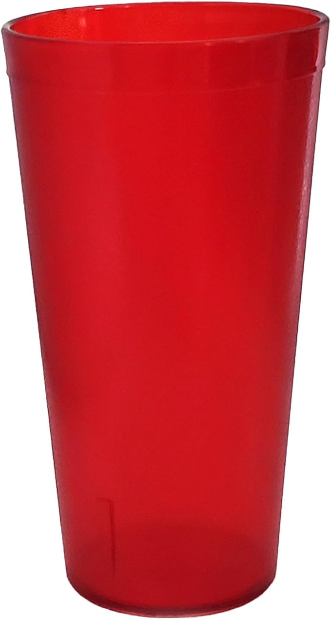 Party Outlaw Red Plastic Cup Tumblers 6 Pc 16oz Lightweight, Heavy Duty Stackable Cafe Style Plastic Glasses. Reusable & Dishwasher Safe Ice Tea & Water Cupsafe Ice Tea & Water Cups - Bloomnest