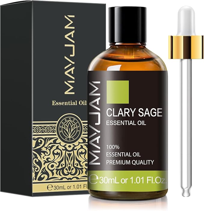 Clary Sage Essential Oil 30ML/1.01FL.OZ, MAYJAM Premium Clary Sage Oil Essential Oils with Glass Dropper, Great for Aromatherapy Diffuser and Candle Making - Bloomnest
