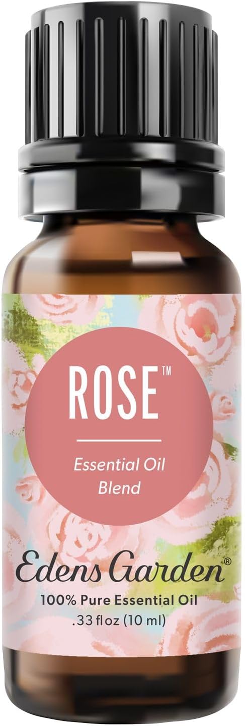 Edens Garden Rose Essential Oil Blend – 100% Pure Therapeutic Grade, Aromatherapy, Relaxation, Skin Therapy, Clean Perfume & Fragrance Alternative, Floral Aroma for Diffusers & DIY 10 ml (.33 fl oz) EdensGarden