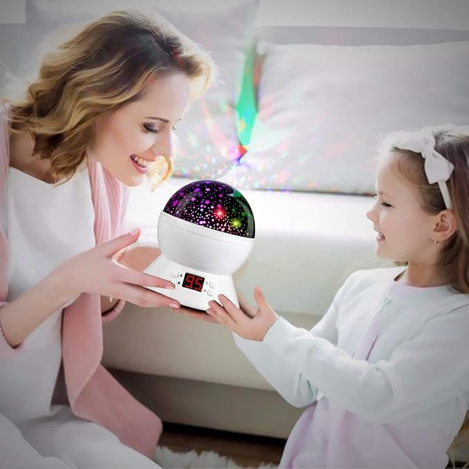 Star Night Light Projector for Kids with Timer - Glow in The Dark Stars and Moon, Best Gift for 1-14 Years Old - Bloomnest