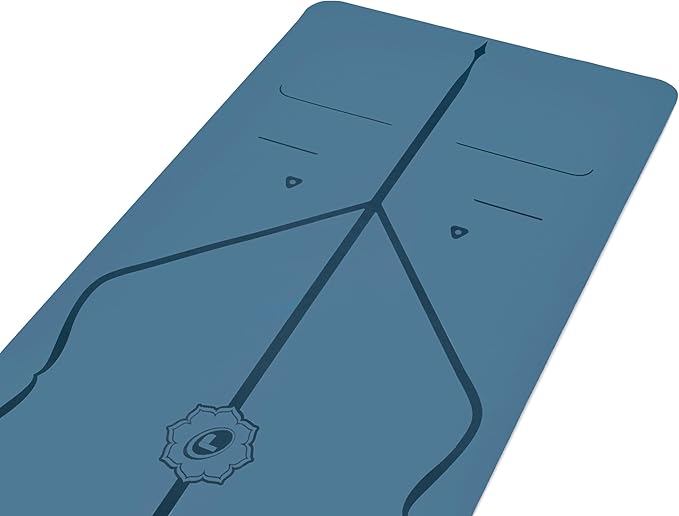Liforme Original Yoga Mat – Free Yoga Bag Included - Patented Alignment System, Warrior-like Grip, Non-slip, Eco-friendly, sweat-resistant, long, wide, 4.2mm thick mat for comfort - Bloomnest