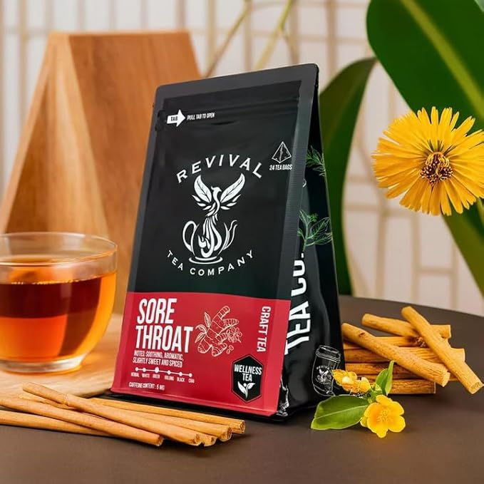 Sore Throat Tea - Wellness Tea Made with Elm Bark, Licorice Root and Marshmallow Root with Herbal and Medicinal Properties - Low Caffeine - Loose Leaf 4 Ounces - Bloomnest