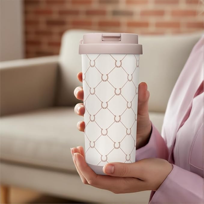 Horse Tumbler - Stainless Steel 2-in-1 Lid Coffee Tumbler 18 oz, Insulated Travel Mug Gift for Horse Lovers Women Girl, Birthday Christmas - Bloomnest
