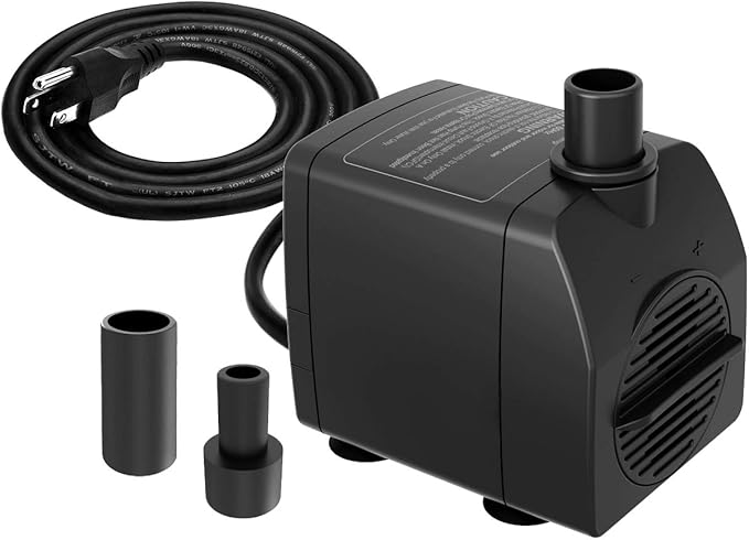 Submersible Pump 200GPH Ultra Quiet with Over Heating Protection 5.2ft High Lift for Fountains, Hydroponics, Ponds, Aquariums & More… - Bloomnest