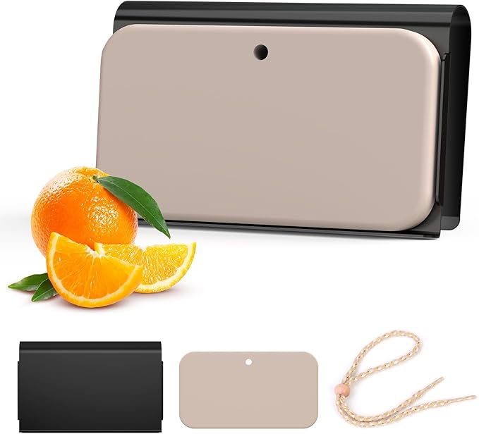 Car Air Freshener, 2-in-1 Stone Car Freshener with Visor Clip & Hanging Scent Diffuser, Natural Scent Stone Diffuser, Long-Lasting Odor Eliminator for Car or Home, Smooth Grove - Bloomnest