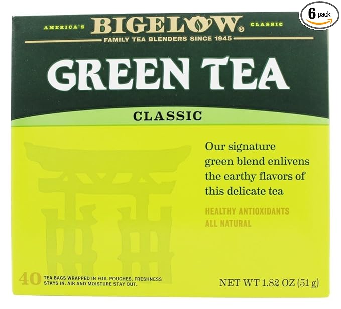 Bigelow Classic Green Tea 1.82 Ounce (Pack of 6) Case of Unopened - Bloomnest