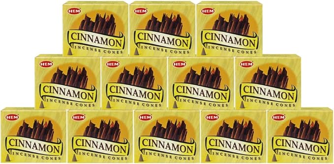 Cinnamon Incense Cones and Cone Incense Burner Bundle Insence Insense Hem Incense