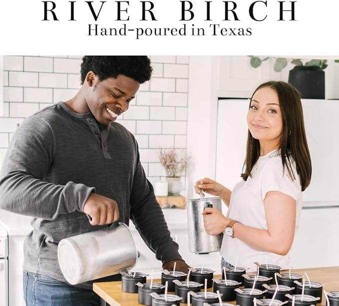 River Birch Candles Apple Cider Scented Candle | Premium, All-Natural, Non-Toxic, Soy Candles | 8 oz. Black Matte Tin Travel Candle | Cozy Relaxing Gifts for Home - Bloomnest