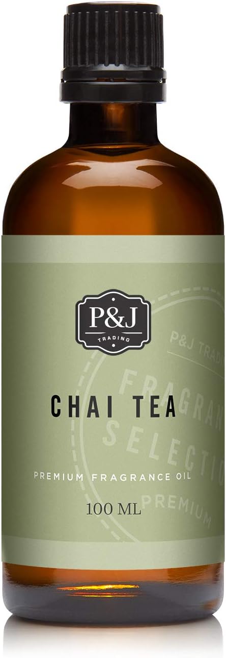 P&J Fragrance Oil - Chai Tea Scented Candle Making, Soap Making, Diffuser Oil, 100ml PJTrading