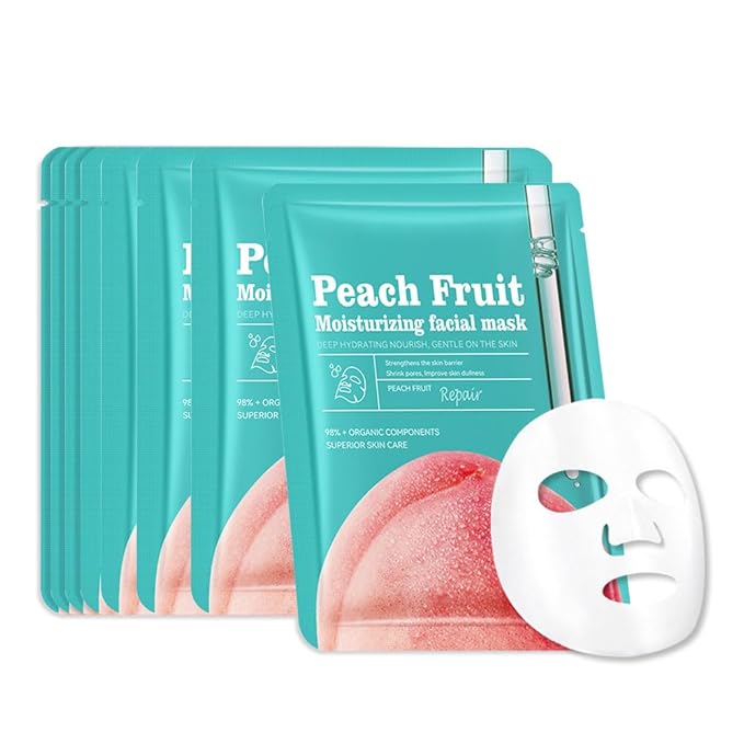 Face Sheet Mask Skincare,Hydrating Spa Face Mask For Sensitive Skin,Moisturize,Nourish for All Skin Types,Natural Skin Care Spa Face Mask for Women Men,Pack of 8 - Bloomnest