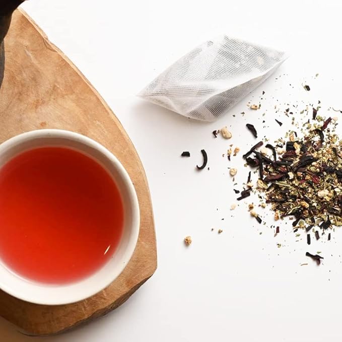 Grace Farms HERBAL TEA VARIETY Box (12 Enveloped Sachets) | 4 Naturally Sweet, Caffeine Free Flavors | Chamomile Citrus, Hibiscus Orange, Spearmint Rose, & Rooibos Chai | Organic, Fair Trade & Kosher | Gives Back 100% of Profits - Bloomnest