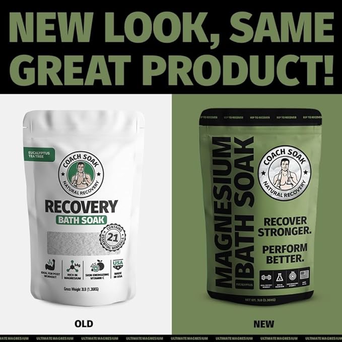 Magnesium Bath Soak I Coach Soak Post-Workout Muscle Recovery - Bloomnest