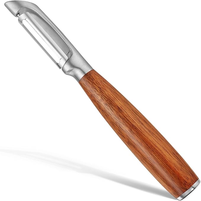 Premium I Type 304 Stainless Steel Multifunctional Kitchen Peeler Real Wood Handle Ultra Sharp Blade Vegetable Potato Apple(Boluoge) - Bloomnest