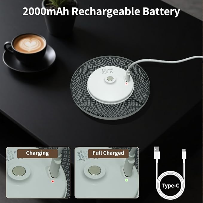 Kintion Round Night Light, Portable LED Night Light with RGB Mode, Rechargeable Dimmable Soft Warm Light for Bedside,Timer & Touch Control,for Kids, Nursery Room, Bedroom, 1Pcs - Bloomnest